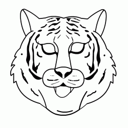 Maschera da tigre da colorare