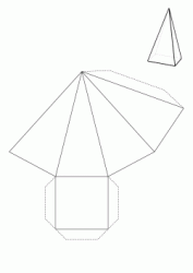 Costruzione di una piramide a base quadrata con cartoncino