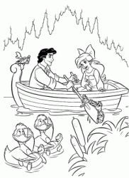 Ariel ed il principe Eric fanno una gita in barca