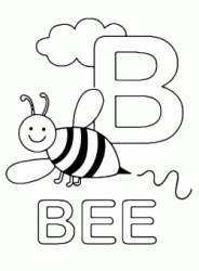 Lettera B in stampatello di bee (ape) in Inglese