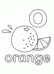 Lettera o in stampato minuscolo di orange (arancia) in Inglese