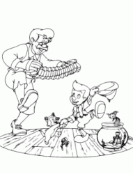 Pinocchio e Geppetto ballano assieme