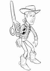 Woody con le forbici